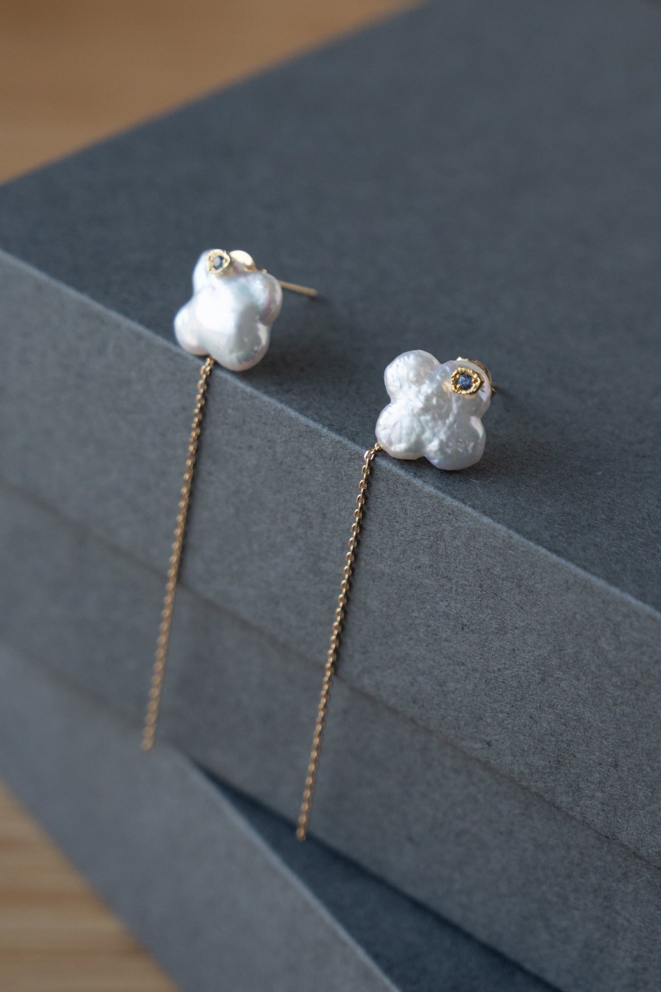 MONAKA jewellery モナカジュエリー flat Keshi Pearl Pierce 淡水