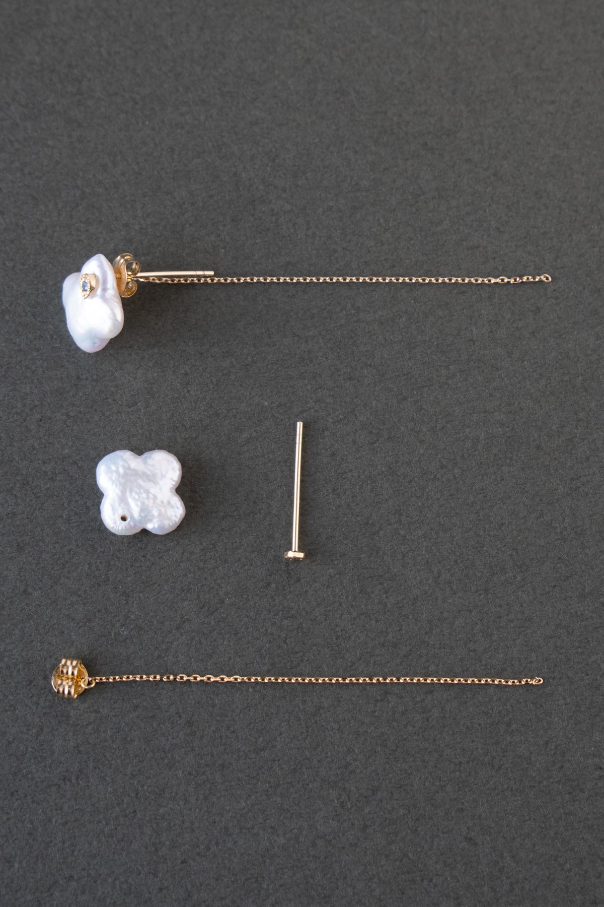 MONAKA jewellery flat Keshi Pearl Pierce /K18