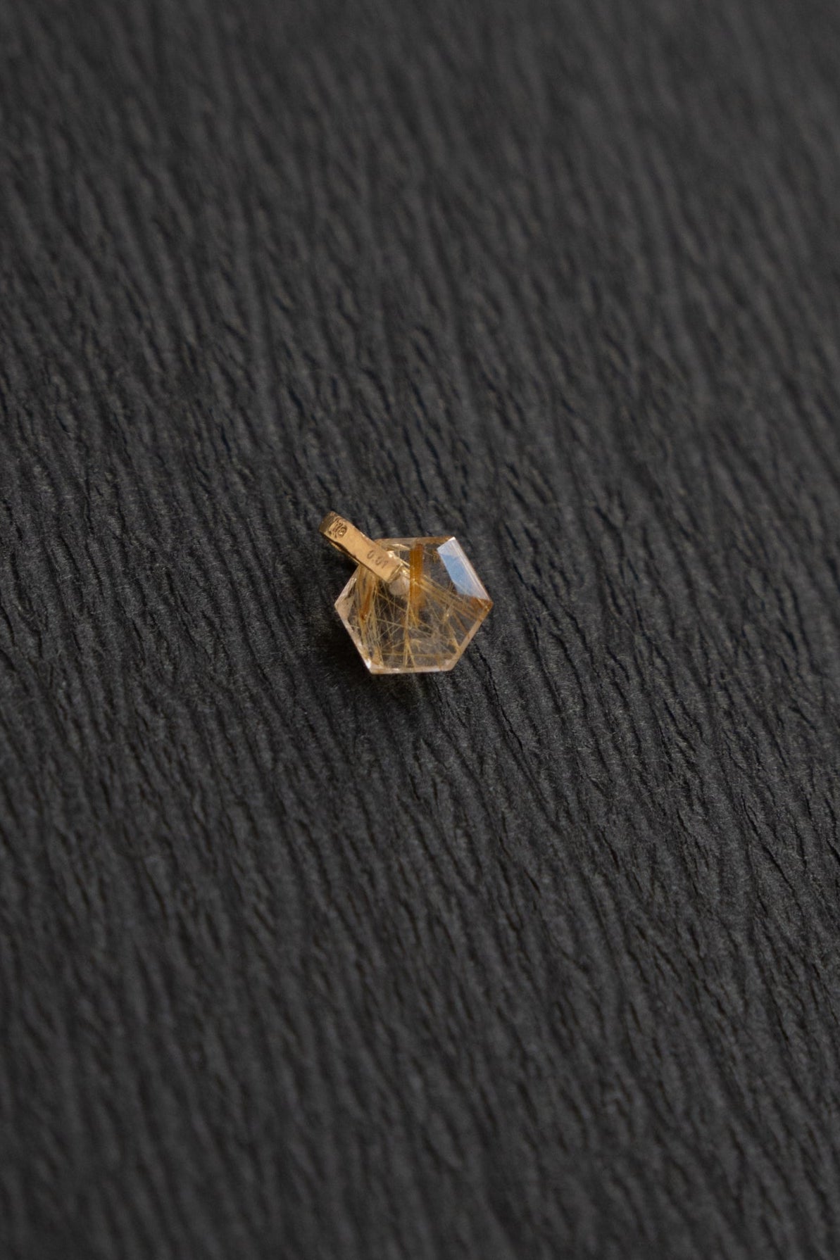 MONAKA jewellery Hibiki Rutile Quartz Pendant Charm Top /K18