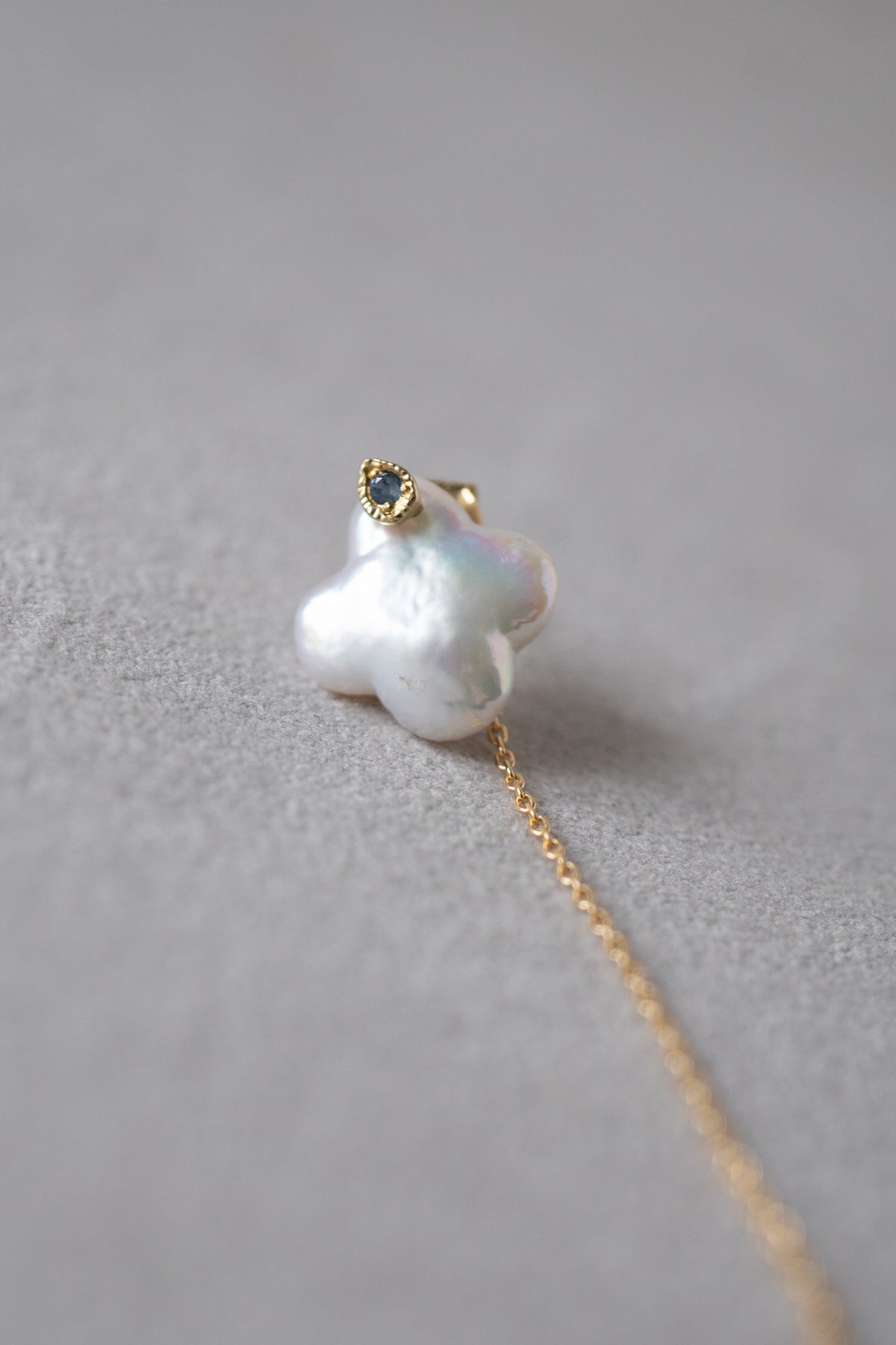 MONAKA jewellery flat Keshi Pearl Pierce /K18