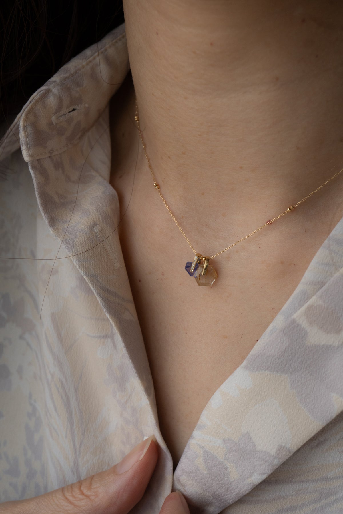 MONAKA jewellery Hibiki Tanzanite Pendant Charm Top /K18
