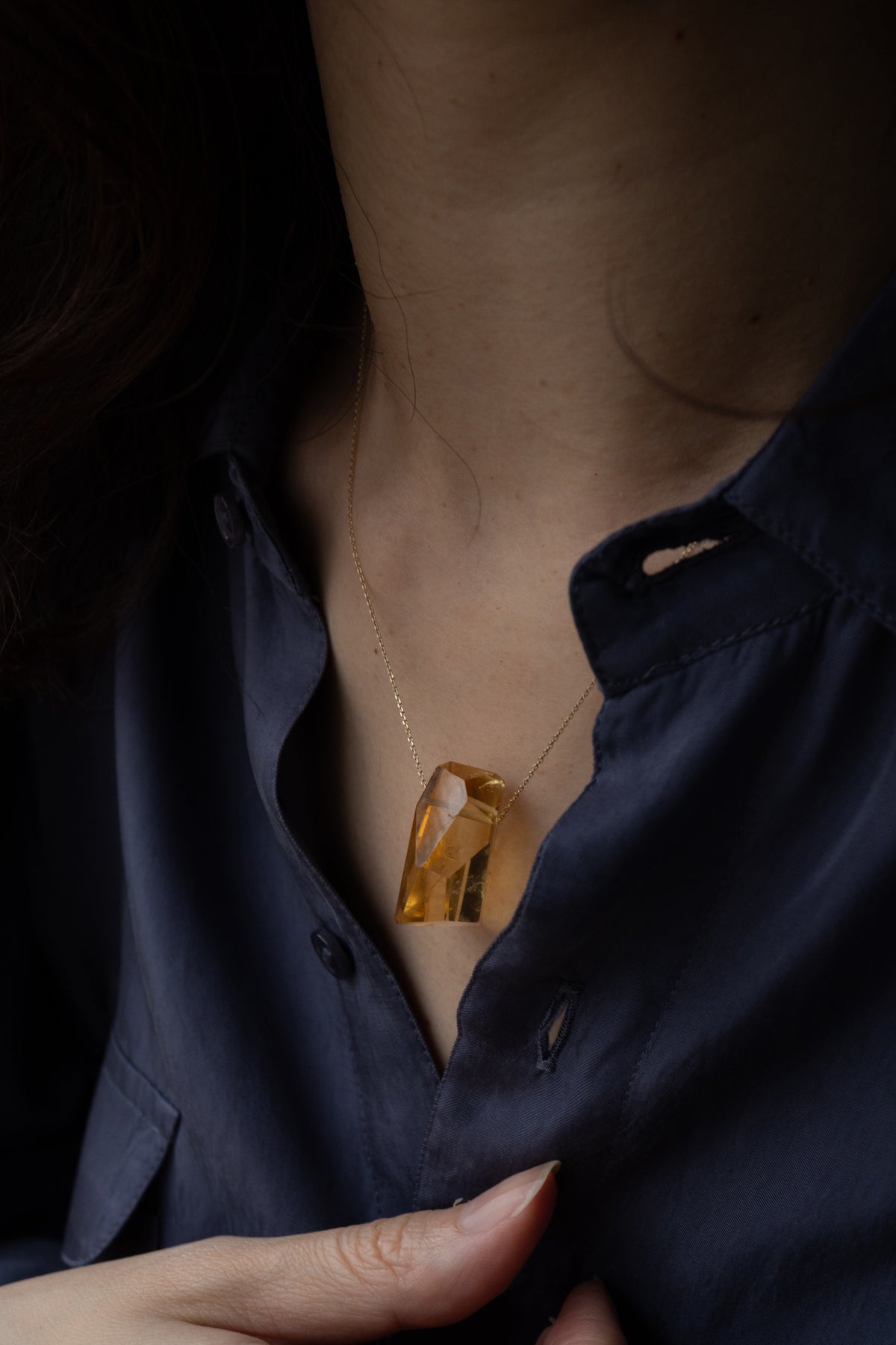 MONAKAjewellery Citrine Rock Necklace /K10