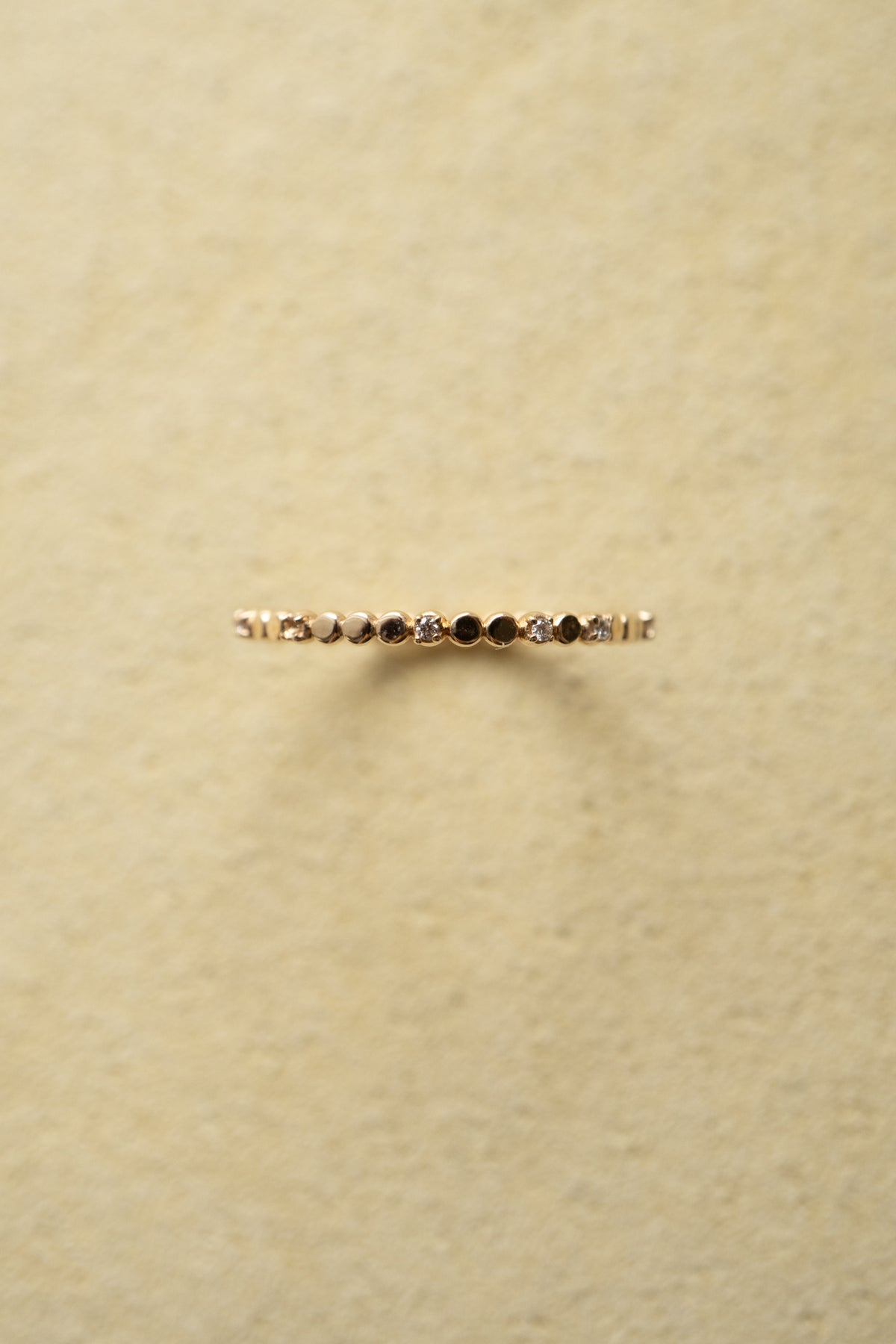 bohem Moon Phase Ring with Diamond /K10 - patchouli Exclusive