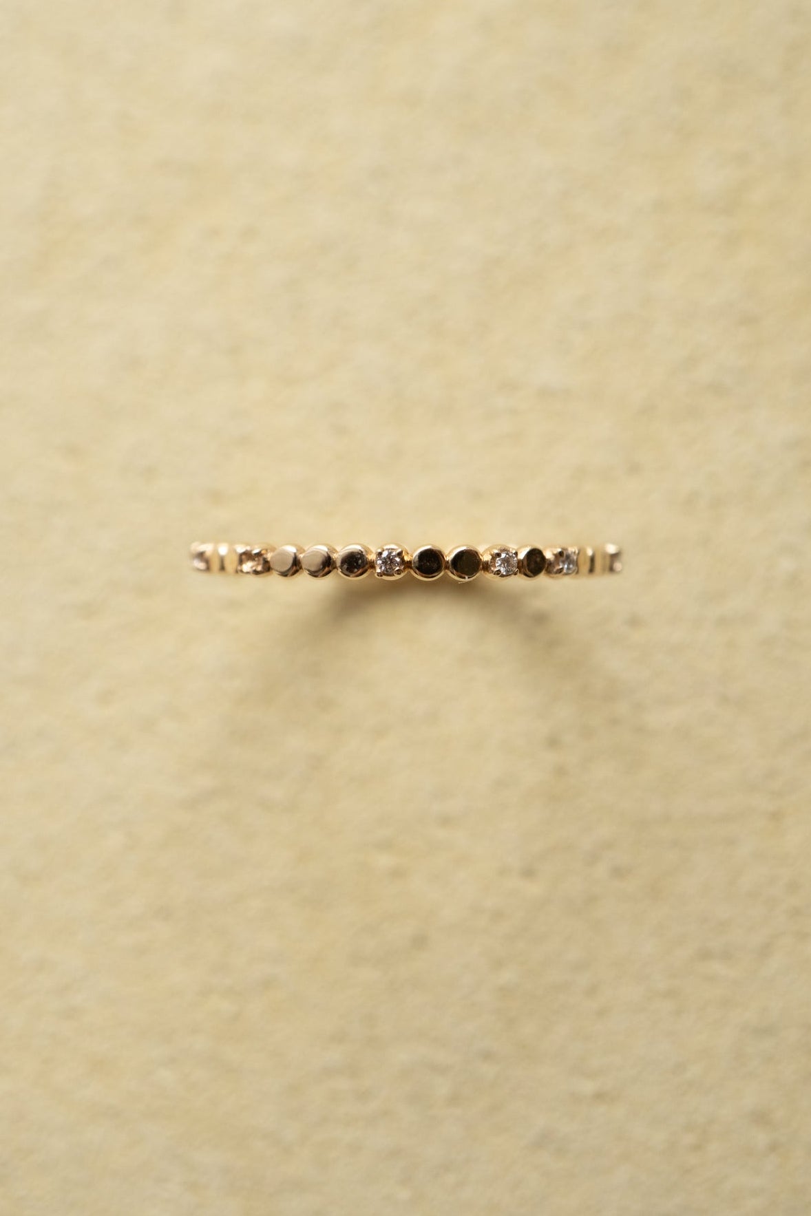 bohem Moon Phase Ring with Diamond /K10 - patchouli Exclusive