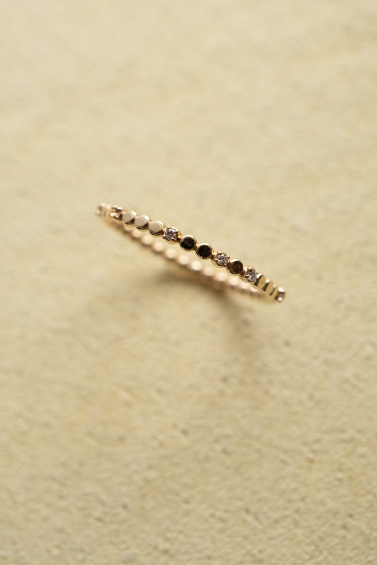 bohem Moon Phase Ring with Diamond /K10 - patchouli Exclusive