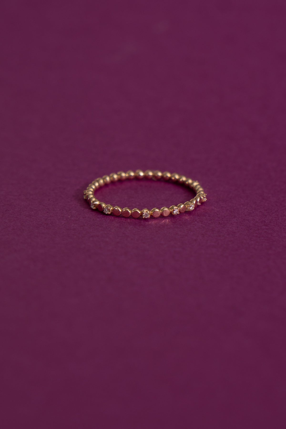 bohem Moon Phase Ring with Diamond /K10 - patchouli Exclusive