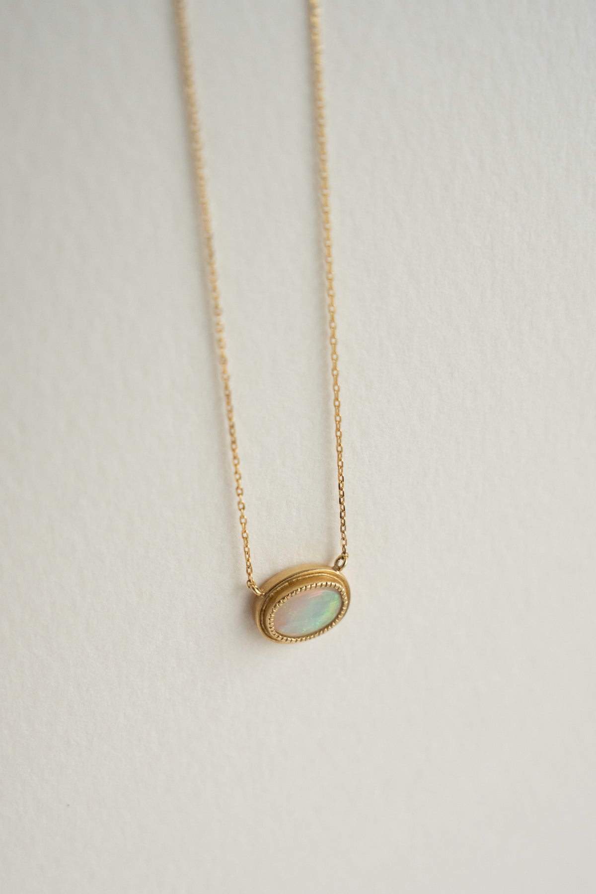 MONAKA jewellery Milgrain Opal Necklace /K18