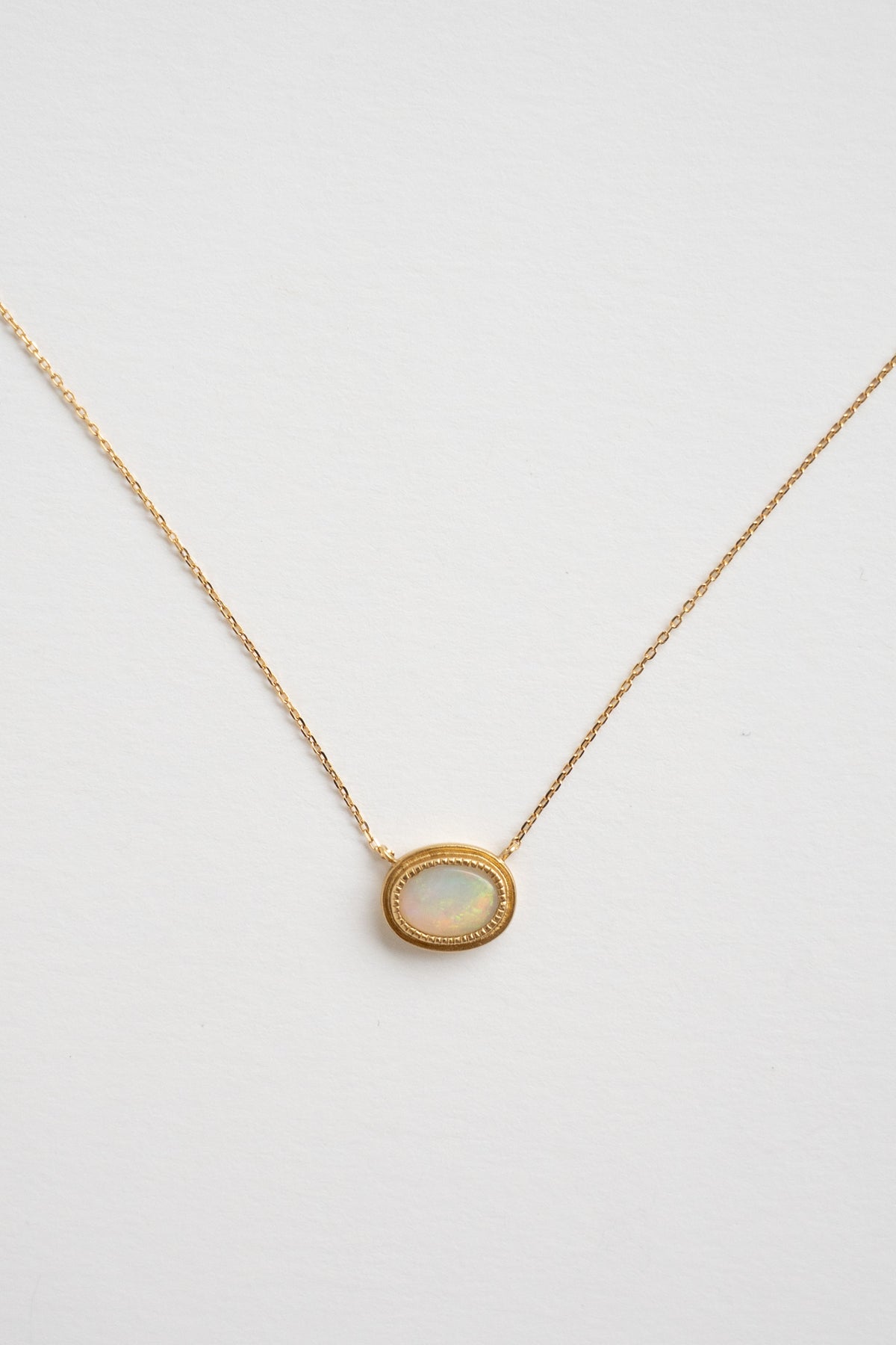 MONAKA jewellery Milgrain Opal Necklace /K18
