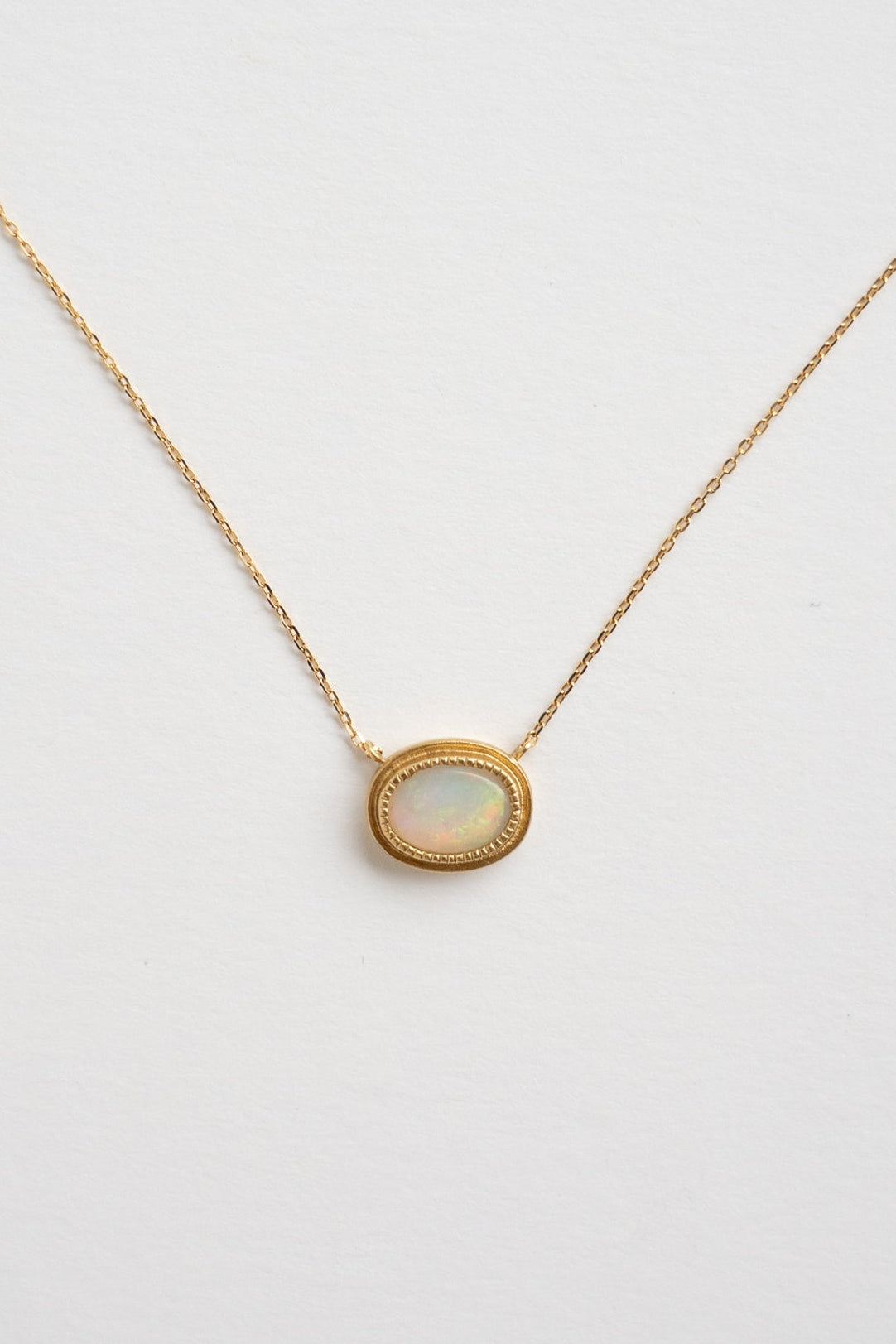 MONAKA jewellery Milgrain Opal Necklace /K18