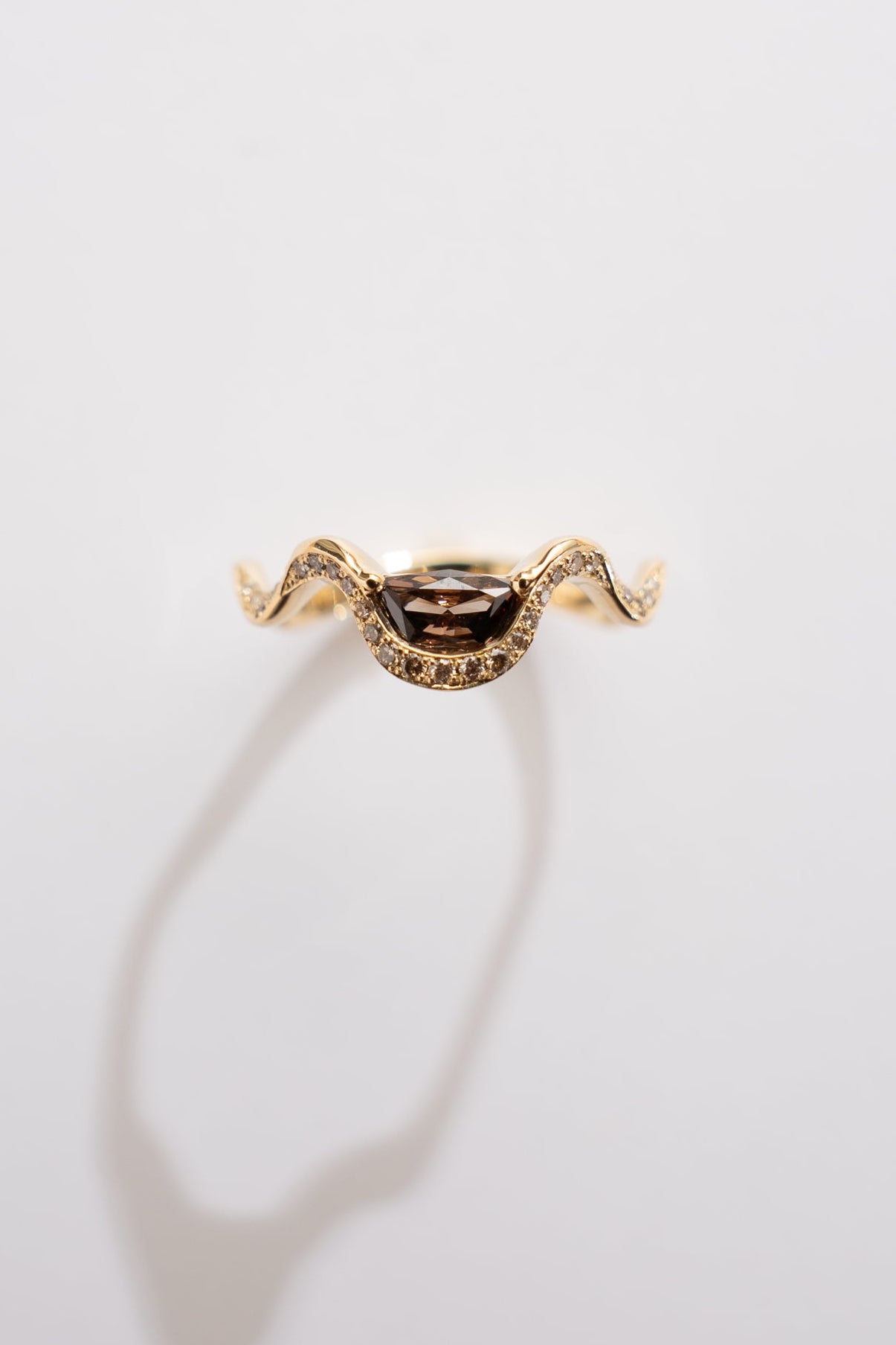 PALA パラ Dark Brown Diamond Wave Ring ブラウンダイヤモンドリング