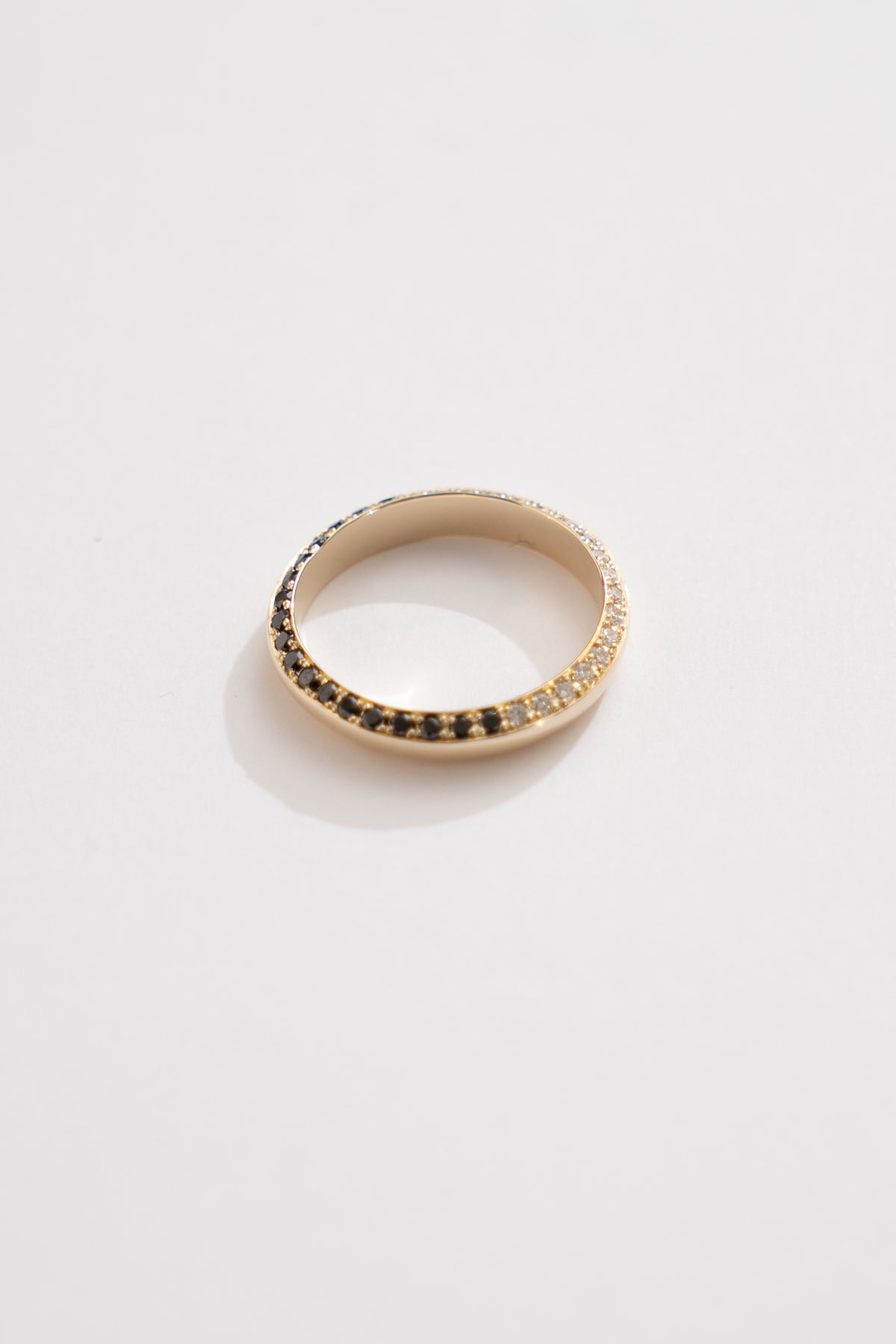 PALA Black & White Diamond Side Eternity Round Ring /K10