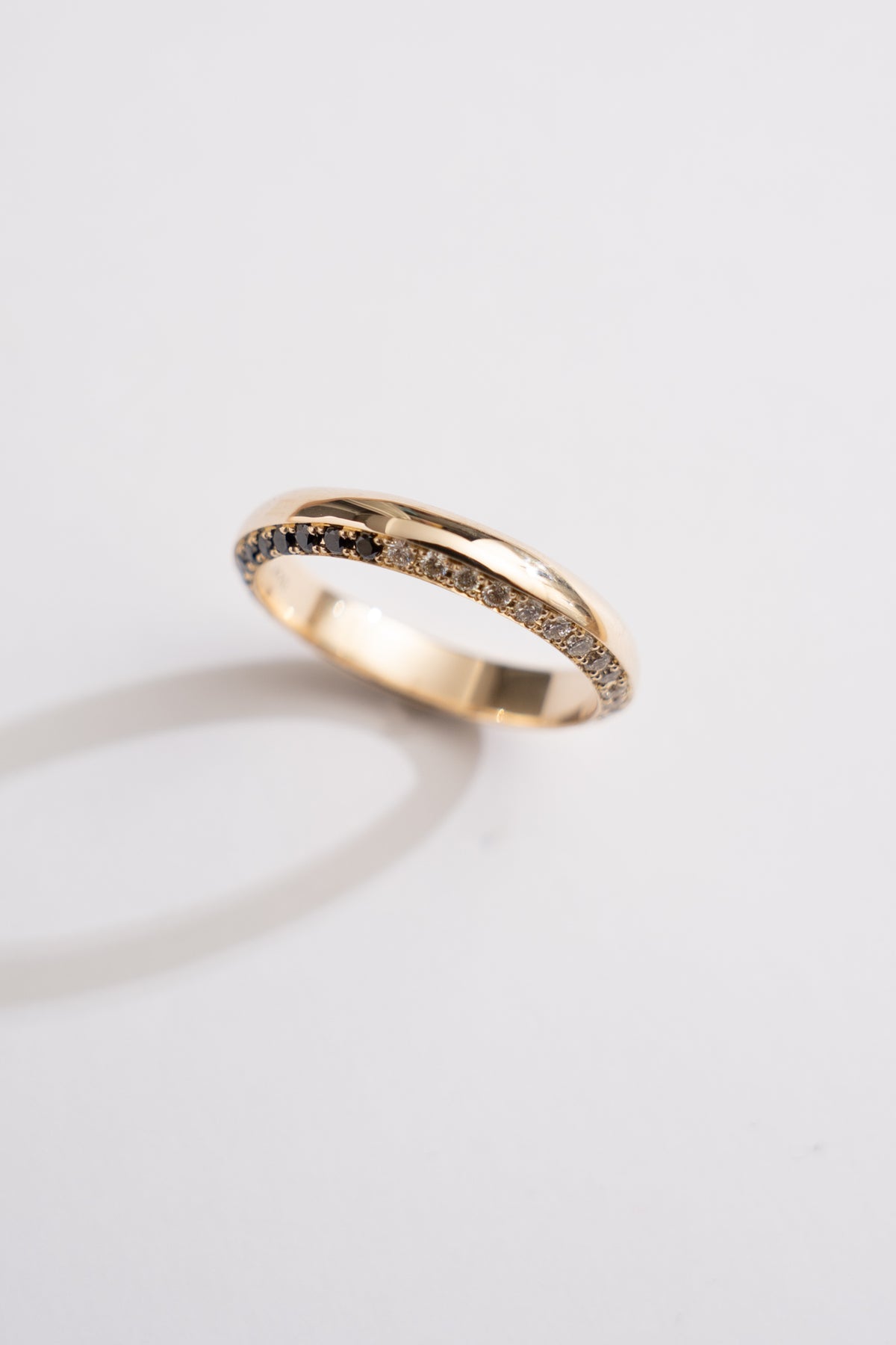 PALA Black & White Diamond Side Eternity Round Ring /K10