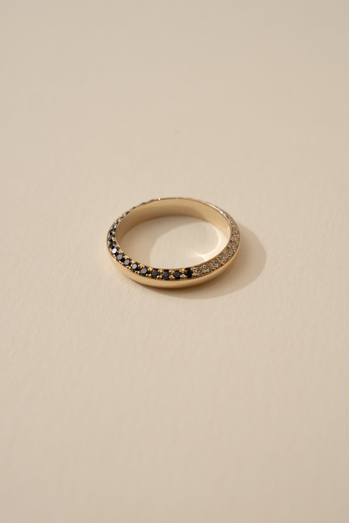 PALA Black & White Diamond Side Eternity Round Ring /K10