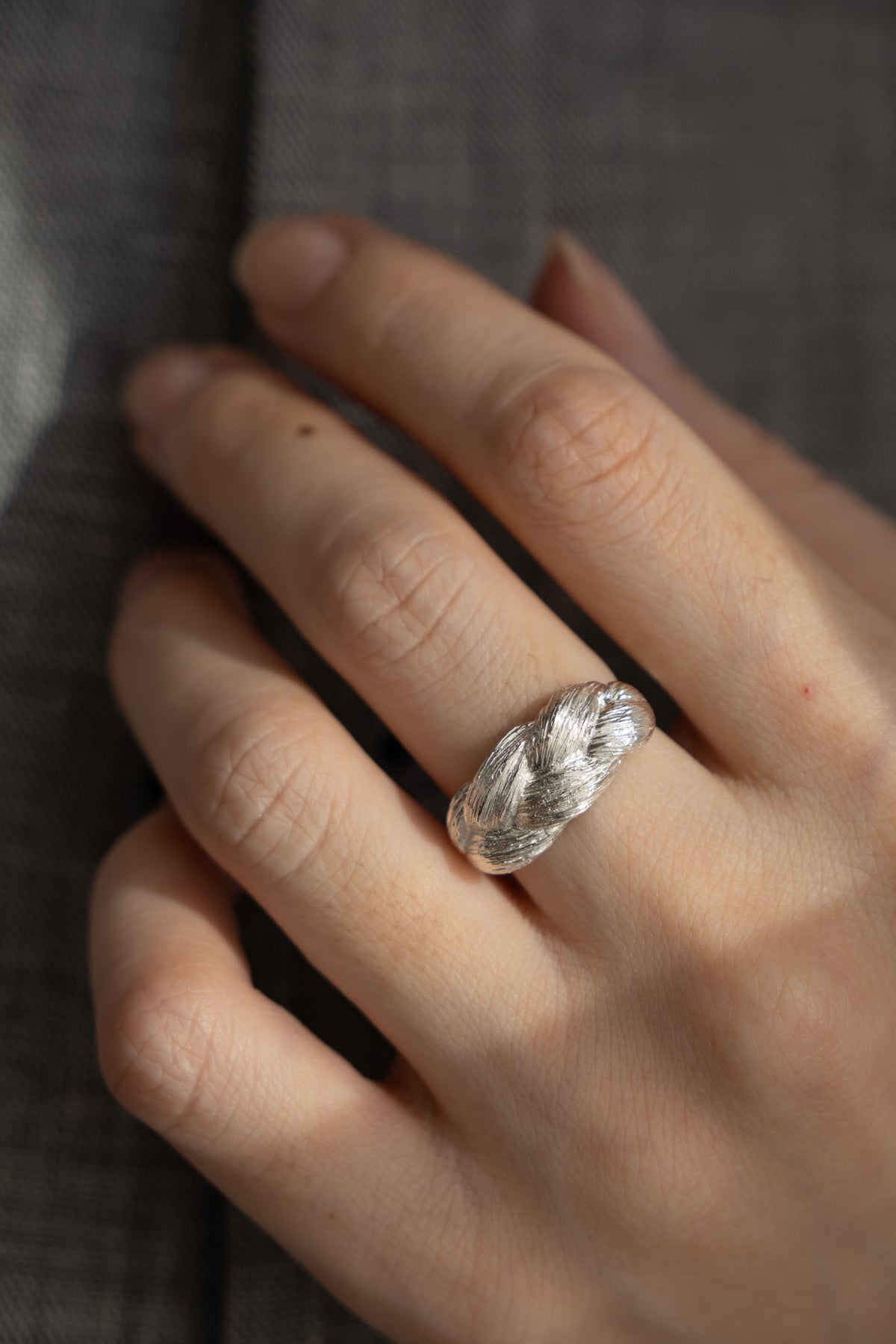 bohem Braid Collection Big Ring /Silver