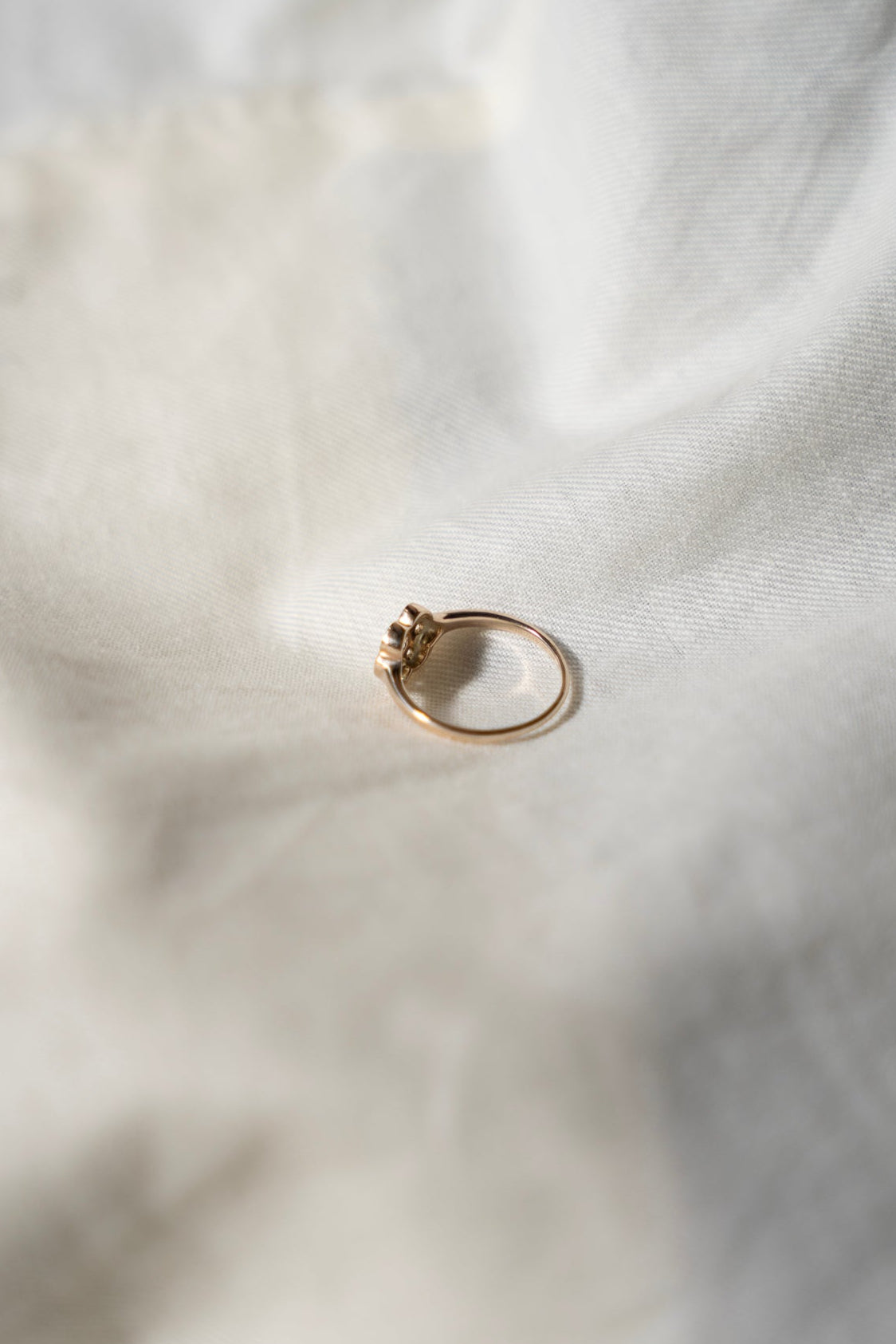 bohem Cotton Flower collection Ring Heart Diamond /K10