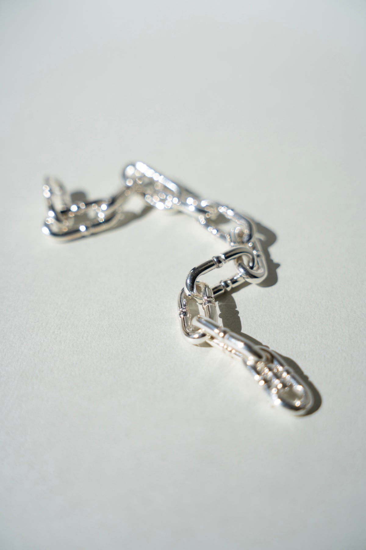 WAKAN SILVER SMITH Breastplate Chain Link Bracelet /Silver