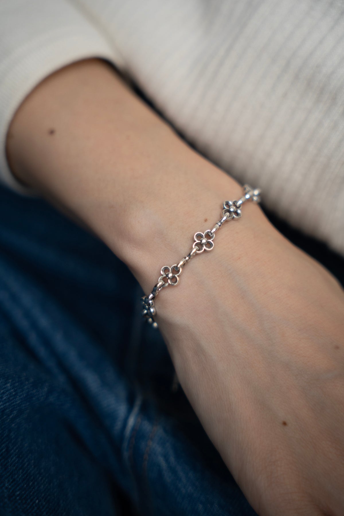 GEROCHRISTO The Flower Chain Bracelet /Silver