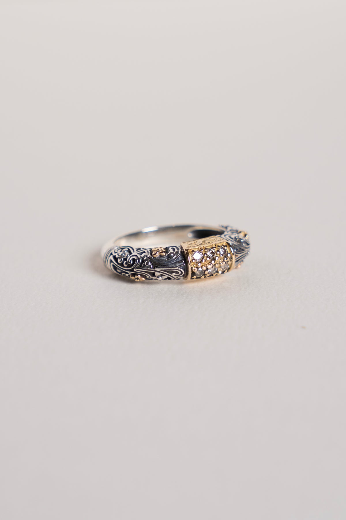 GEROCHRISTO Eden's Garden Ring Brown Diamond /Silver&K18
