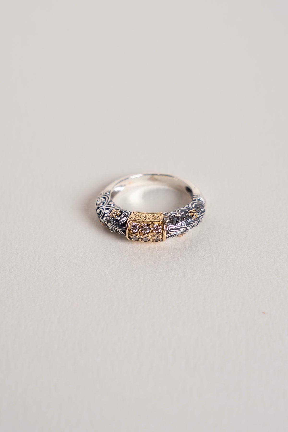 GEROCHRISTO Eden's Garden Ring Brown Diamond /Silver&K18