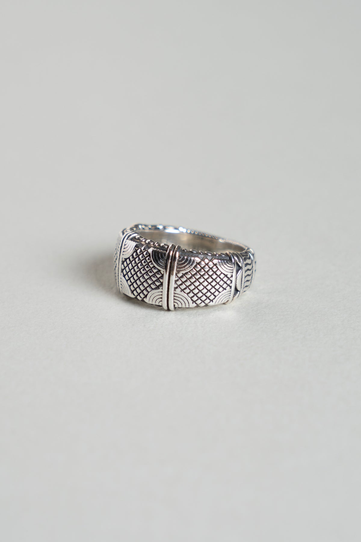 GEROCHRISTO Alexandrian Wide Band Ring Sterling Silver
