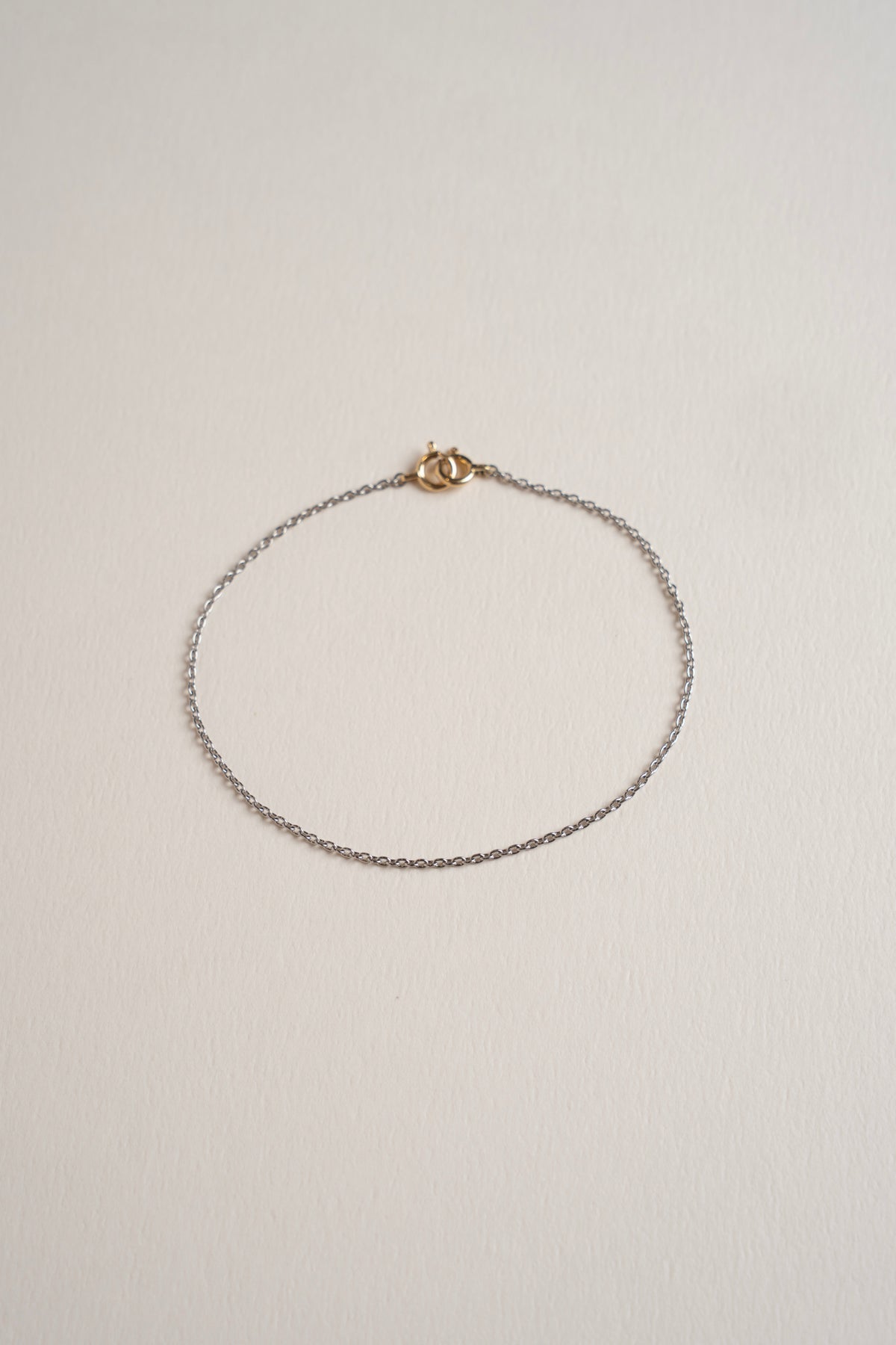Seta Oval Chain Bracelet /PT850&K18
