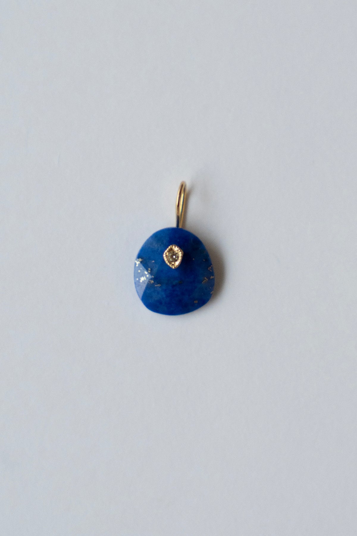 MONAKA jewellery Flat Lapis lazuli Necklace Charm Top /K18