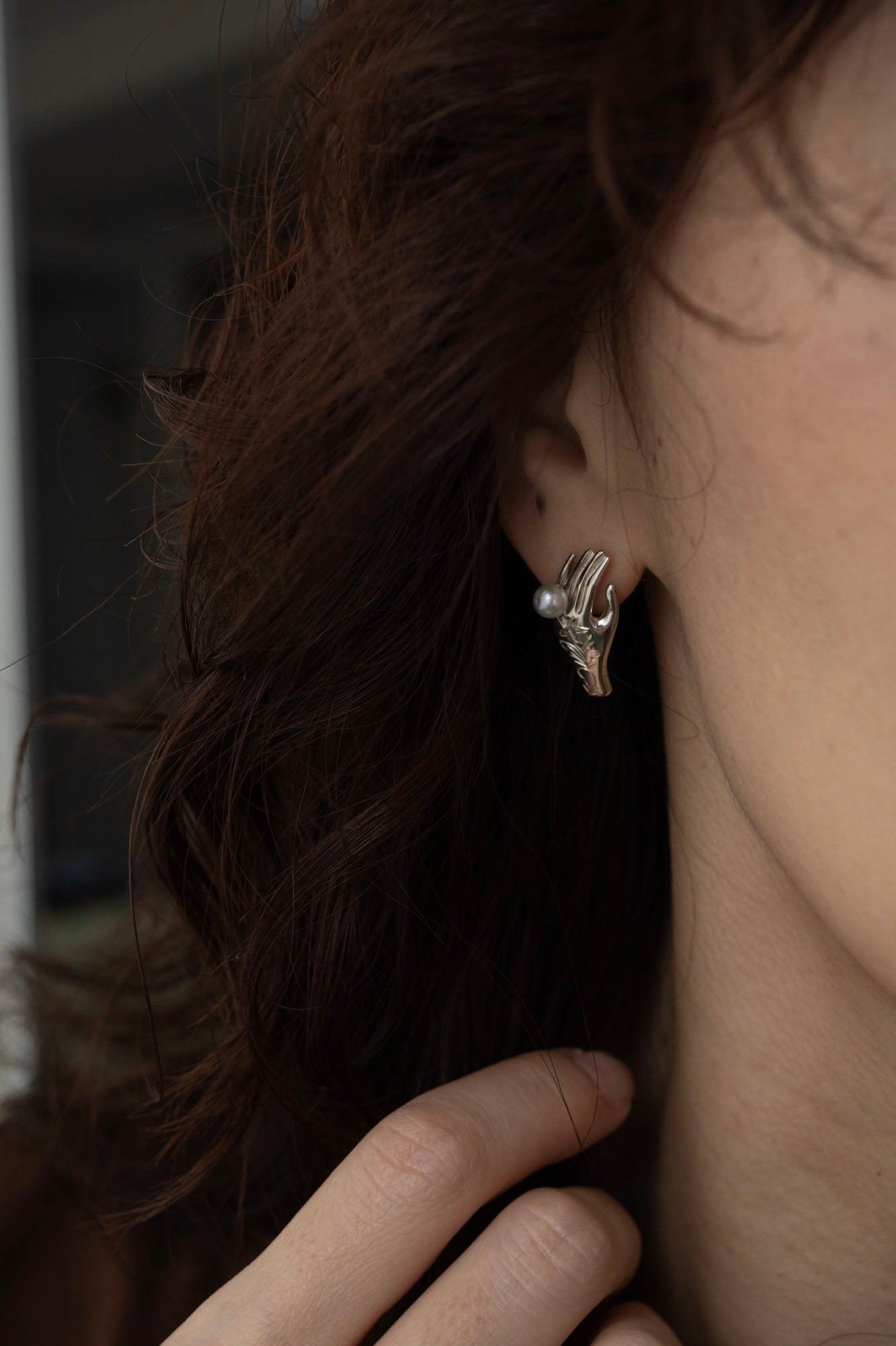 PALA FIGA Hand Pierce Akoya Pearl Tattoo /Silver