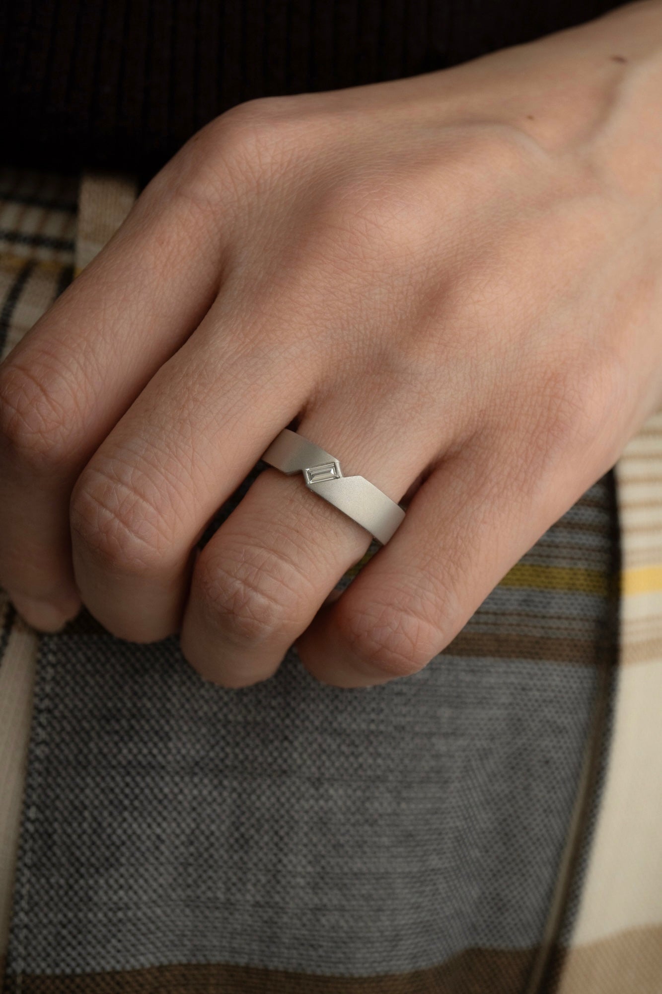 ALLIS Baguette & Melee Diamond Ring /K18