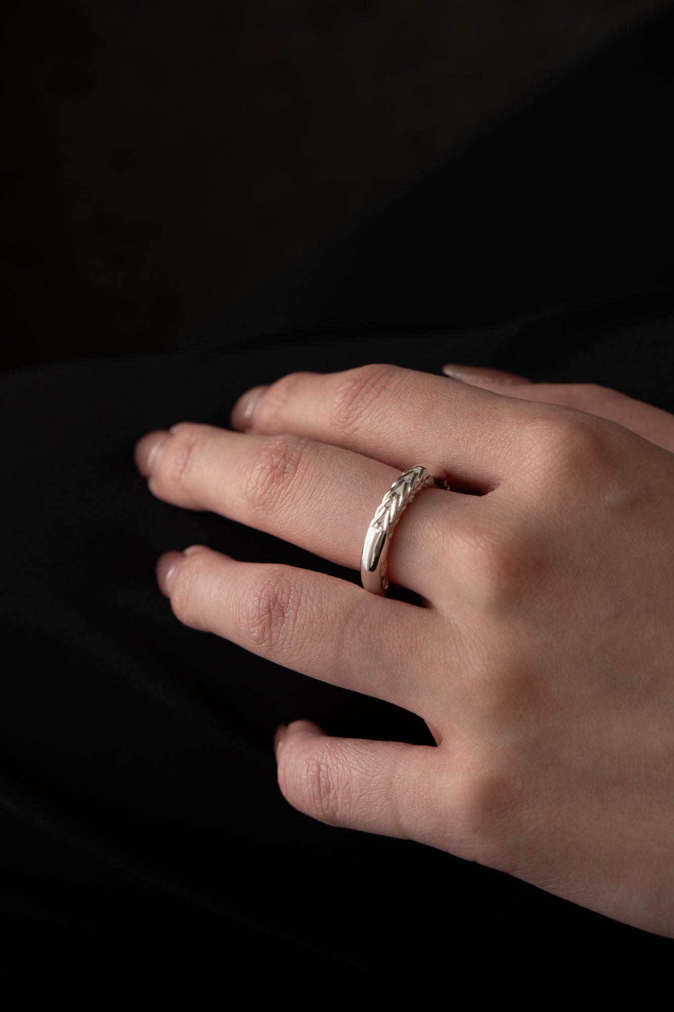 WAKAN SILVER SMITH Braided Silver Ring /Silver