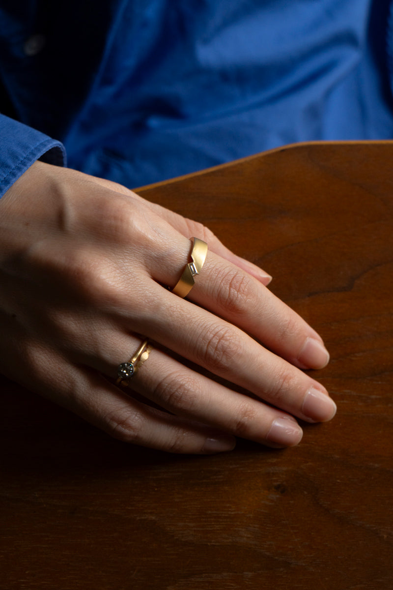 ALLIS Baguette & Melee Diamond Ring /K18