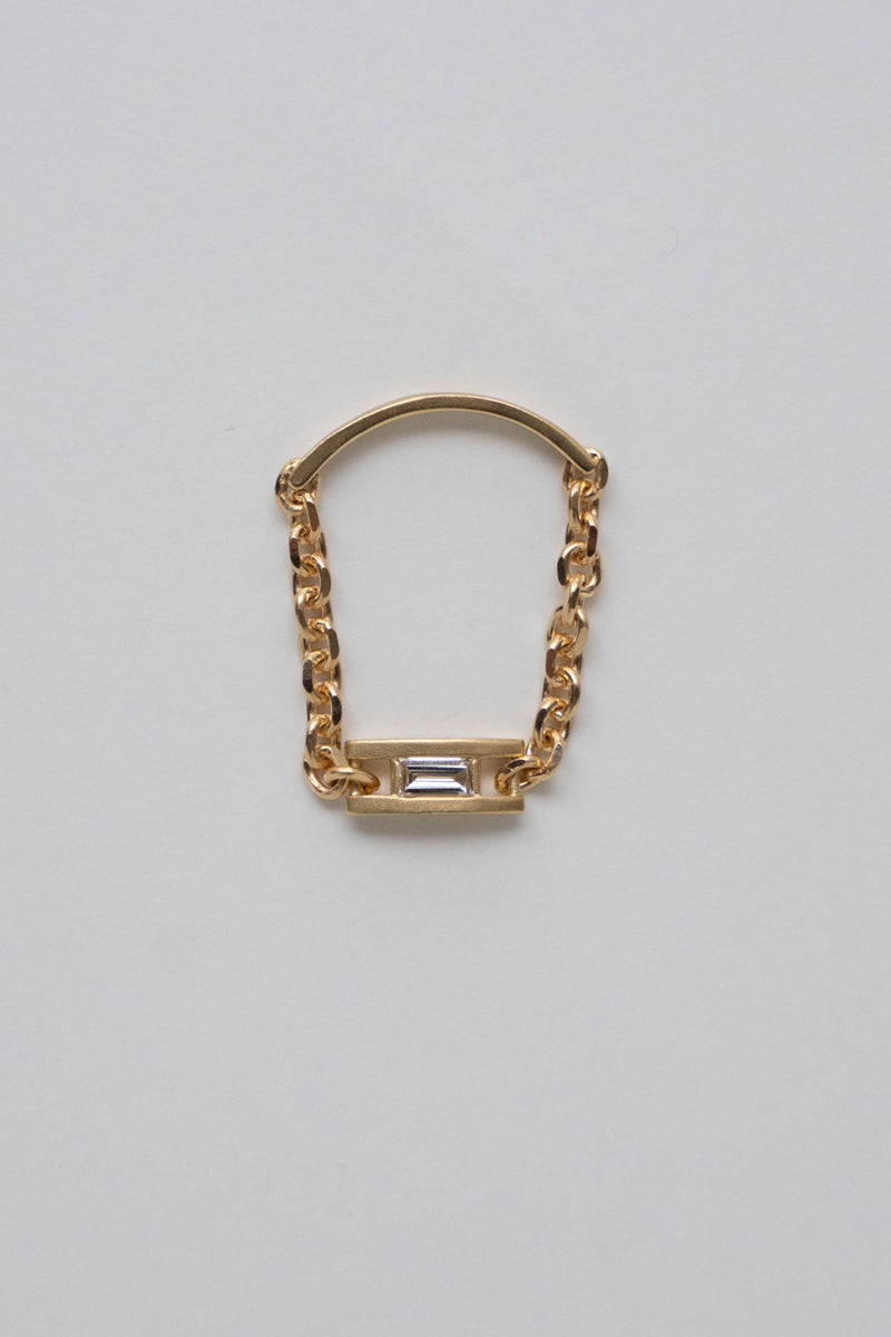 ALLIS Baguette Diamond Chain Ring /K18