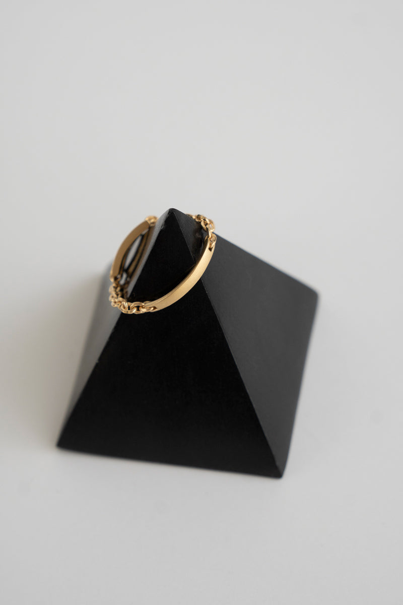 ALLIS Baguette Diamond Chain Ring /K18