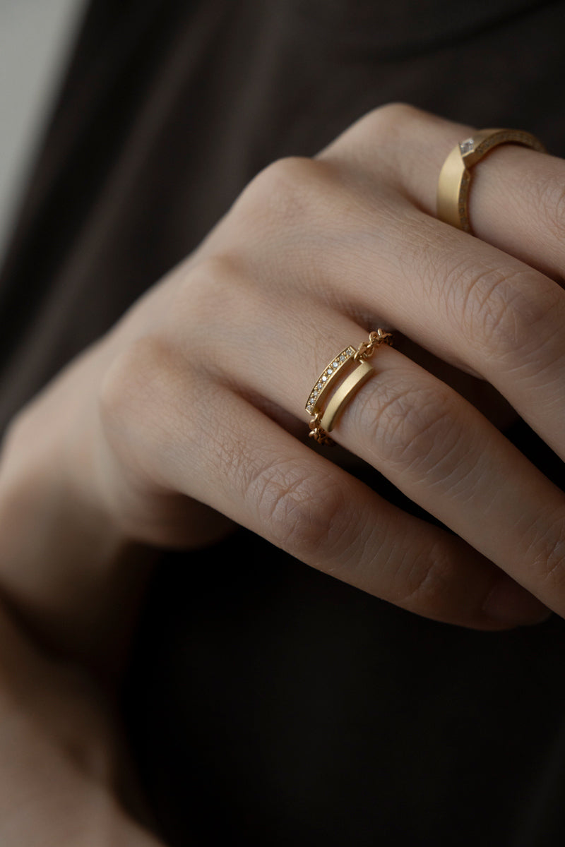 ALLIS Diamond Chain Ring /K18