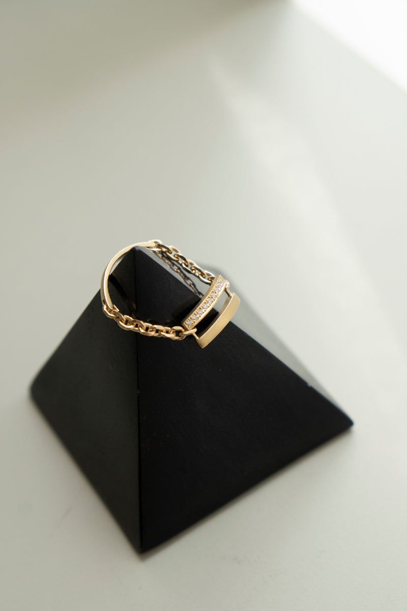 ALLIS Diamond Chain Ring /K18