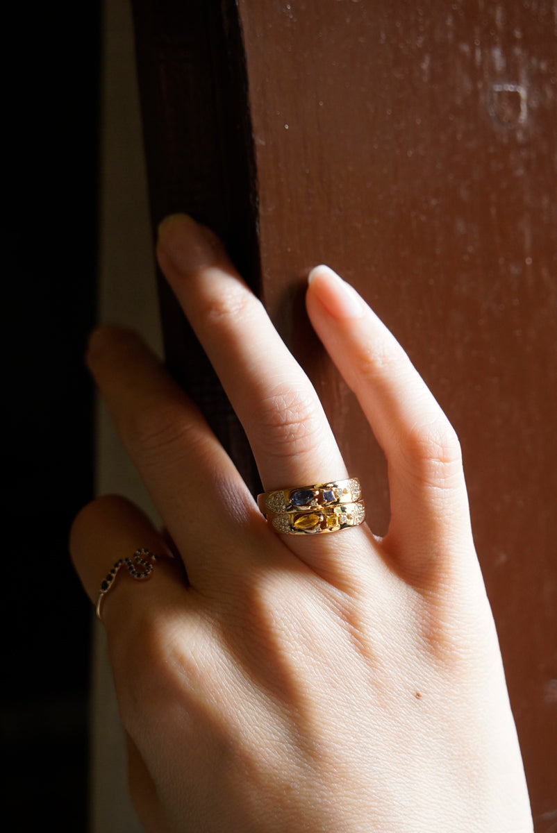 MILA OMI AMAUNET BABA RING Yellow Sapphire /K10 /K18