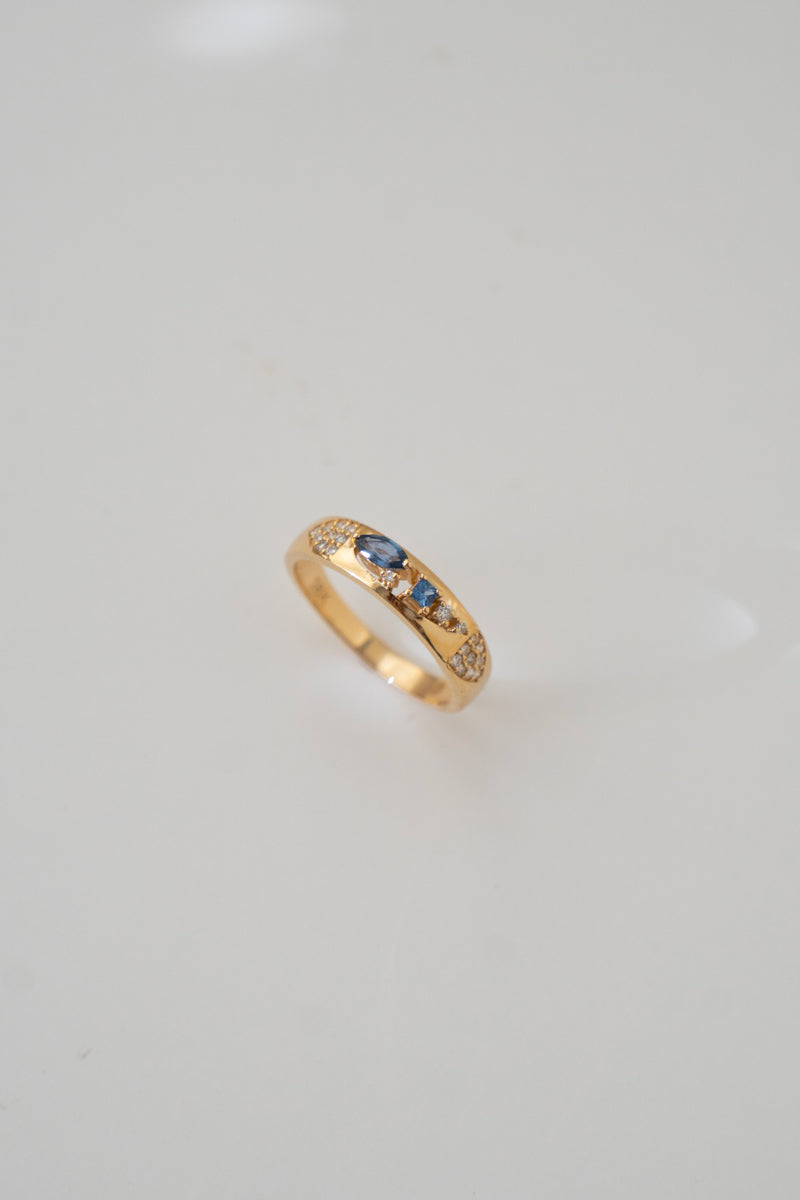 MILA OMI AMAUNET BABA RING Blue Sapphire /K10 /K18