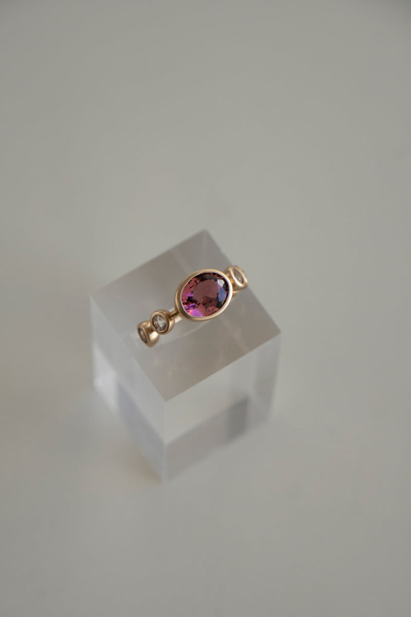 bohem Q collection Pink tourmaline ring ピンクトルマリンリング/K10