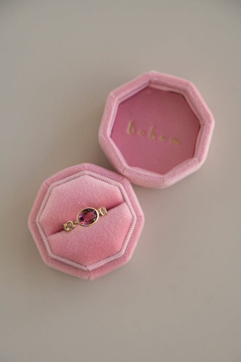 bohem Q collection Pink Tourmaline Ring /K10