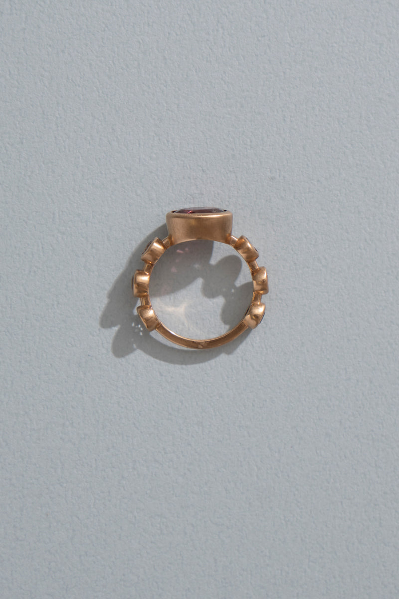 bohem Q collection Pink tourmaline ring /K10