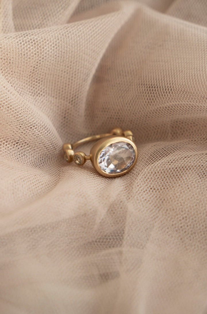 bohem Q collection Pink amethyst ring /K10