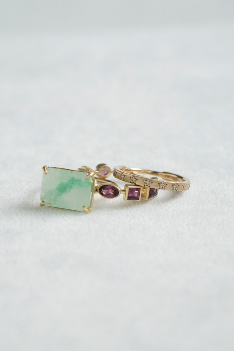 bohem Queen collection Rhodolite garnet eternity ring /K10