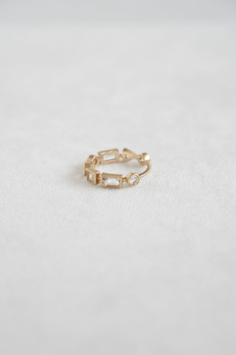 bohem Queen collection White topaz eternity ring /K10