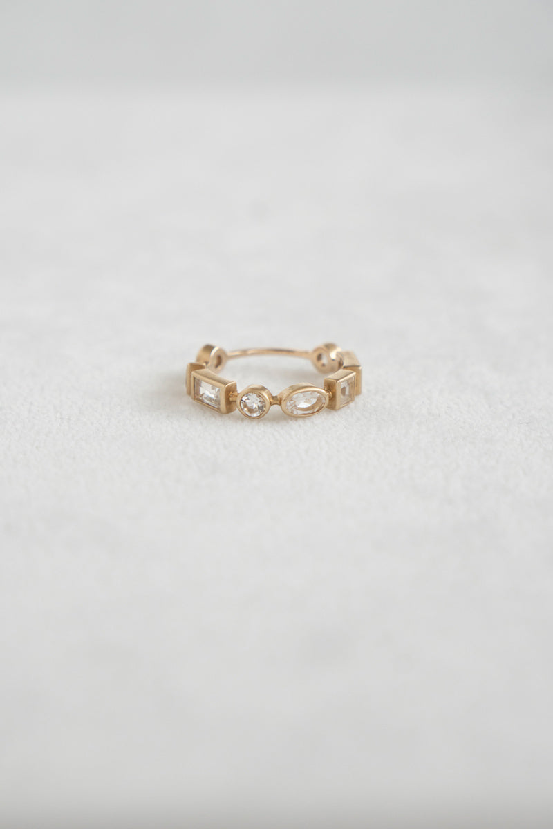 bohem Queen collection White topaz eternity ring /K10