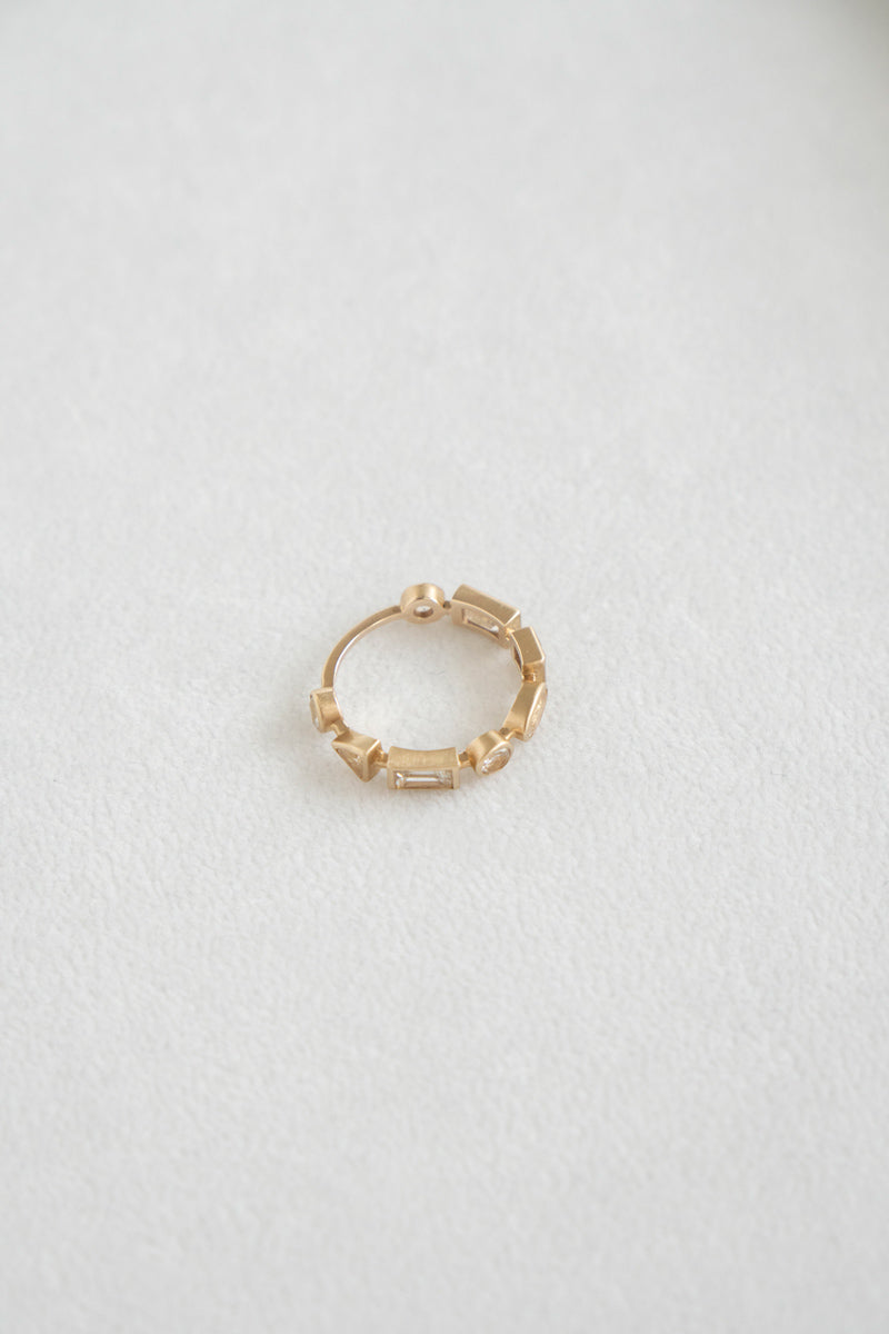 bohem Queen collection White topaz eternity ring /K10