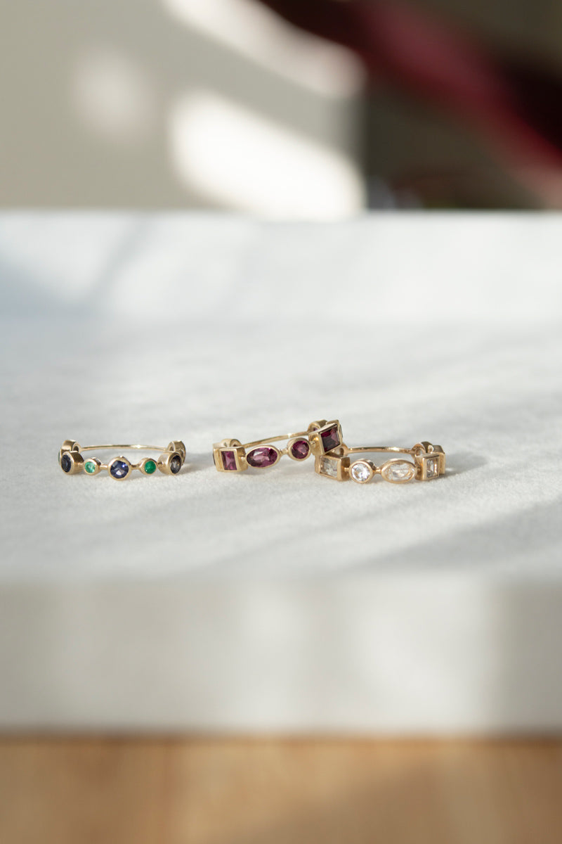 bohem Queen collection White topaz eternity ring /K10