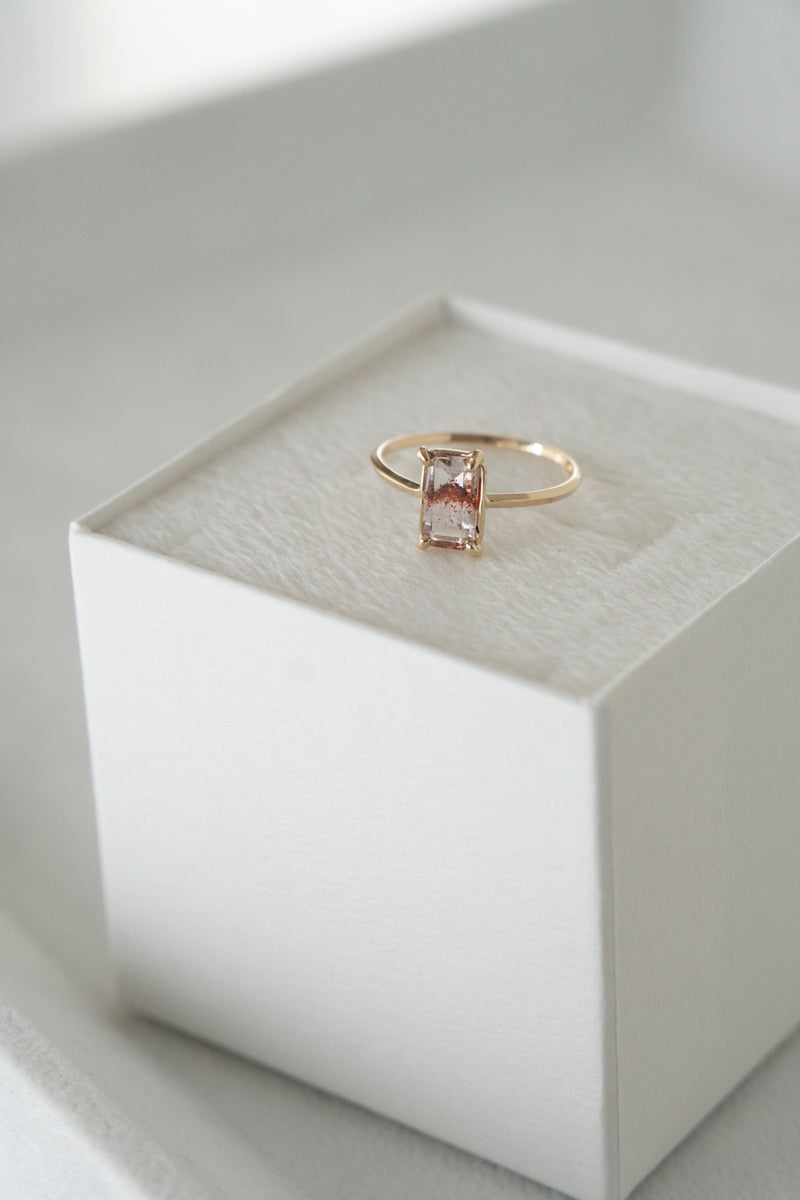 patchouli special order bohem Loose Stone Collection Hematite in quartz ring /K10