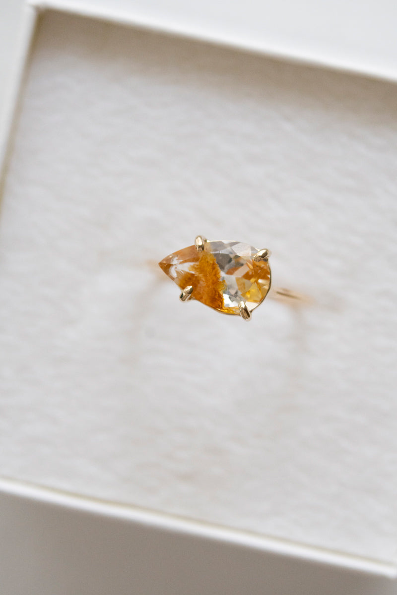 patchouli 別注 bohem Loose Stone Limonite in topaz ring /K10