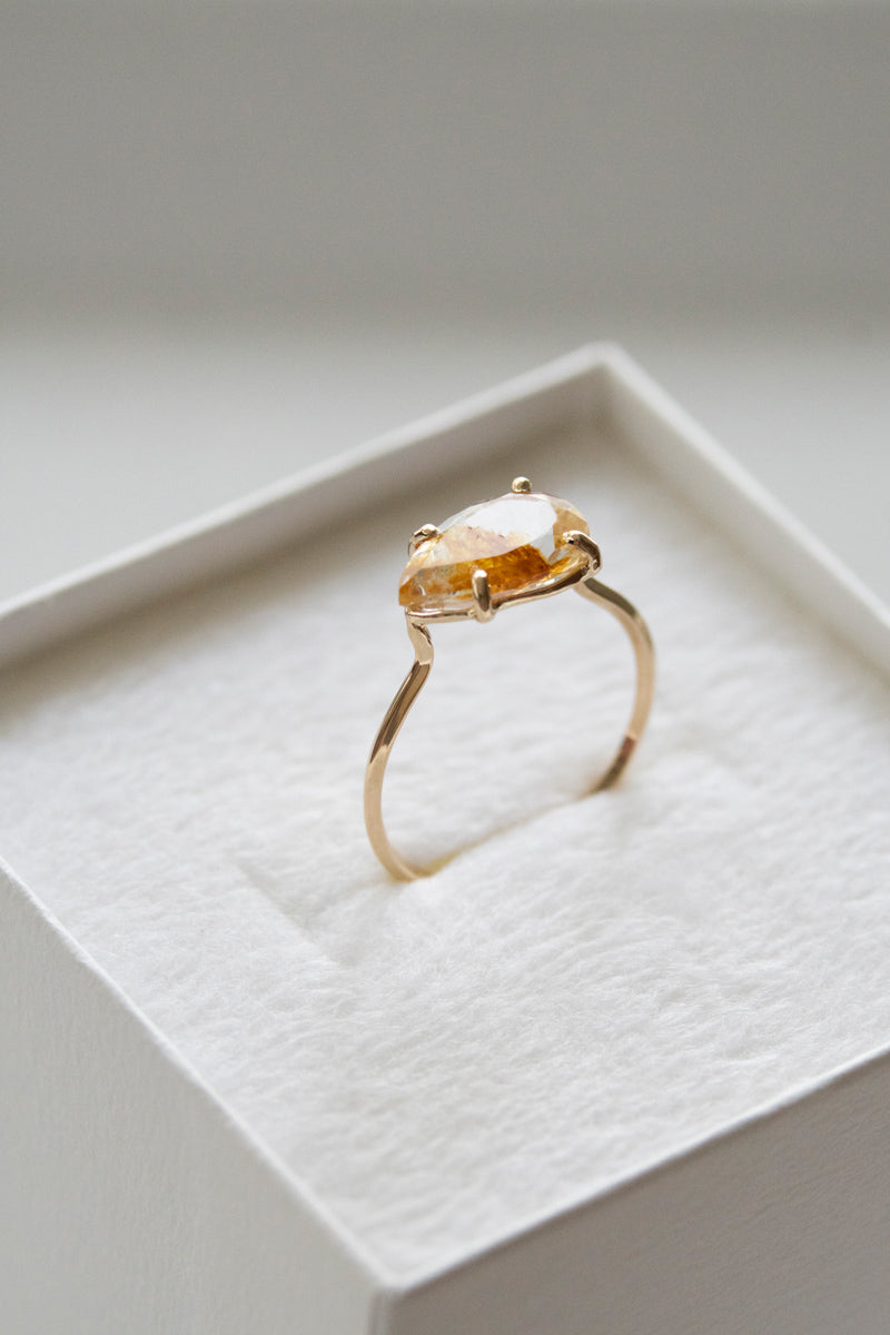 patchouli 別注 bohem Loose Stone Limonite in topaz ring /K10
