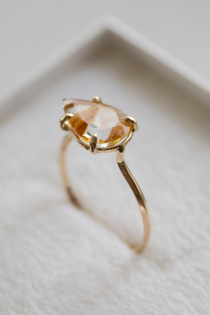 patchouli 別注 bohem Loose Stone Limonite in topaz ring /K10