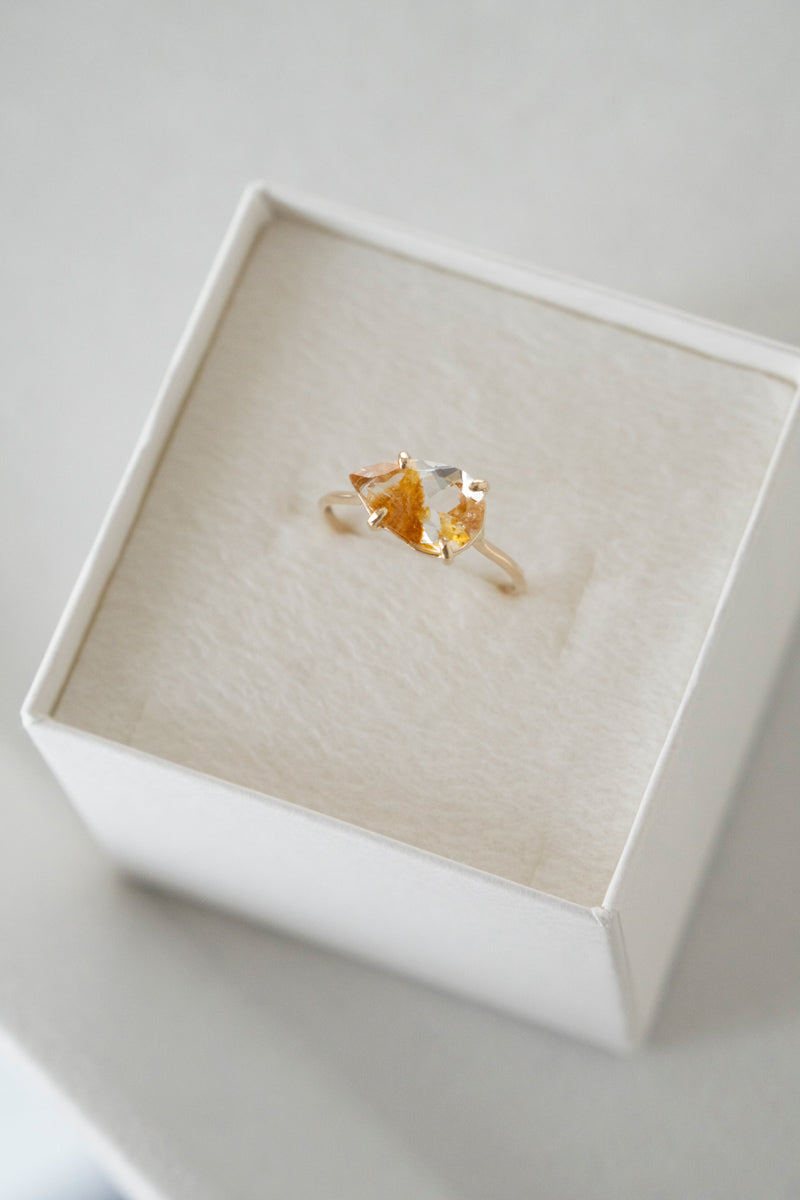 patchouli 別注 bohem Loose Stone Limonite in topaz ring /K10